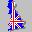 Royaume Uni, carte avec drapeau, 32x32.ICO